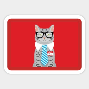 Gato de Óculos Sticker